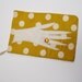 Vintage Potholder1960 Yellow polka dot hand