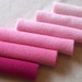 Ombre Hand Dyed Felted Wool Fabric, 8in.x 8in. - Pink Shades - for Applique, Penny Rugs and Sewing Projects/ W 1071