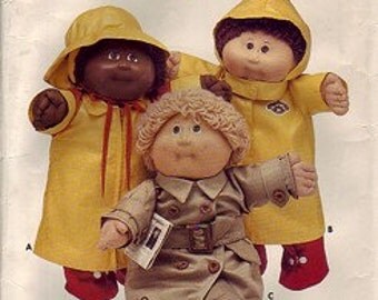 Cabbage Patch Lot - 2 iron-on appliques and sewing pattern (jackets, hat, belt, boots)