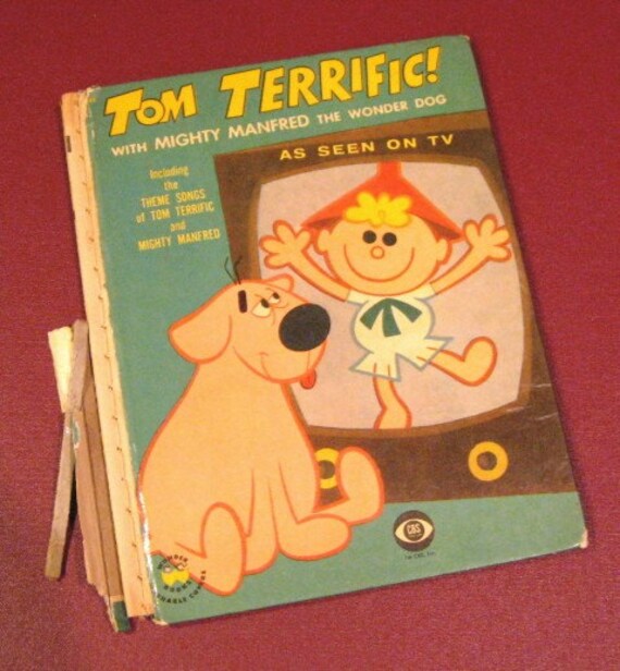 Vintage Cartoon Book Tom Terrific With Manfred The Wonder Dog