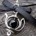 Mad Hatter tea party Dark Alice in Wonderland Teapot Earrings