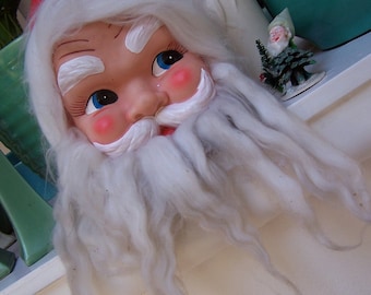 Large Santa Head to hang on the wall Made in Japan santa face VINTAGE by Plantdreaming