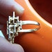 Reserved for Yolanda G.C. Modernist 14K gold dinner ring geometric Mid century modern 5 gm weight Size 7