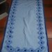 Chenille Dresser Scarf Table Runner BLUE