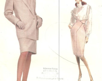 Vintage Vogue 2129 Pattern Suit Montana Paris Original 1988 size 10