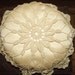 Vintage 9" Round Crochet Stuffed Pincushion////Sale