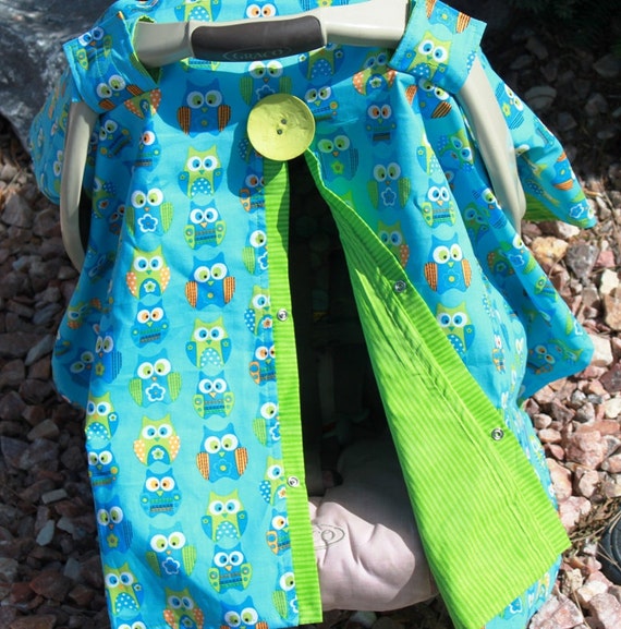 Baby Carseat canopy Free Shipping Code Today Owl by CoveredNLove1