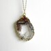 Free Shipping: Gold-plated Long Geode Slice Necklace