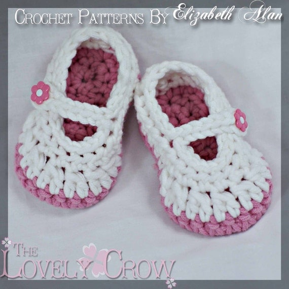Mary Janes Crochet Pattern for BULKY yarn Baby Button Maryjanes. Super 