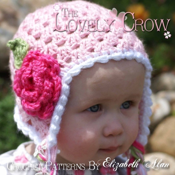 Hat Crochet Pattern for Sugar and Spice Earflap Beanie sizes