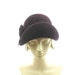 Aubergine Cloche Hat for Women Edwardian Fashion Hat Eggplant Purple