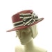Red Straw Hat - Summer Boater Hat for Women