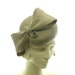 Taupe Cocktail Hat for Women - Pillbox Hat - Handmade Straw Hat