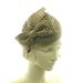 Taupe Racello Straw Cocktail Hat - 1940s Vintage Style Hat