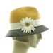 Black & Gold Color Block FEDORA HAT - Vintage Style Straw Hat