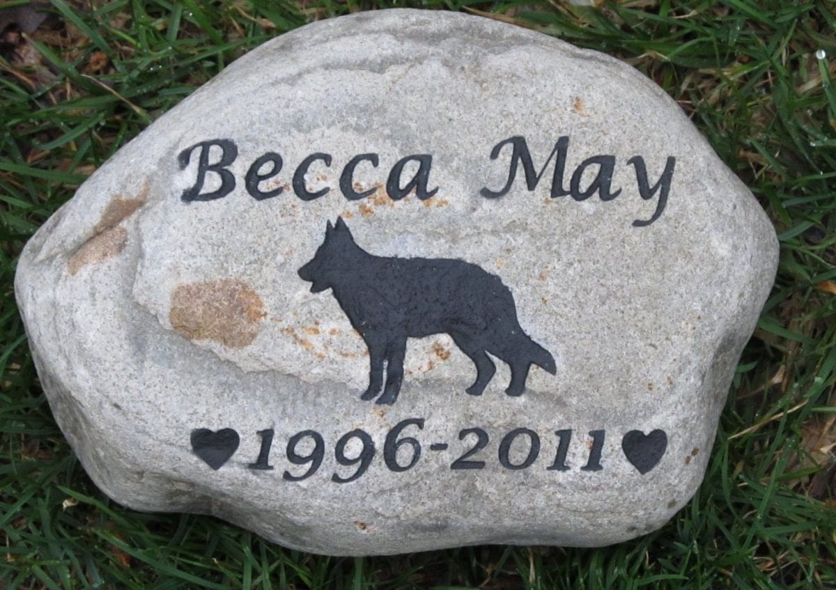 Personalized Pet Dog Memorial Stone German Shepherd 9 10