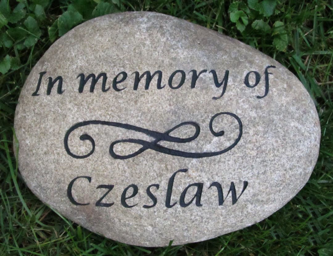MEMORIAL Stepping Stone Personalized Garden Stone Apple Etsy