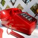 Vintage Red Bell System Touch Tone Button Telephone