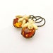 Bee Earrings Topaz Earrings Amber Earrings Rhinestone Jewelry Vintage Glass Jewels Honey Bee - Sweet Marmalade
