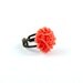 Coral Flower Ring Cocktail Ring Southwest Antique Brass Filigree Vintage Style Ring - Coral Sunset