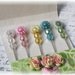 Mini Matchbook Stick Pins Spring Flowers for Scrapbooking or Cardmaking