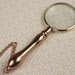 Simple Gold Magnifying Glass Necklace, Long Vintage Pendant, Large Magnifier Jewelry, Metal and Glass Jewellery, Sleek and Simple
