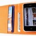 The World In Your Pocket 3. Personalized iPhone Case, Passport Case, Card Holder & Wallet in Dark Hermes-Orange Calfskin. UNIQUE