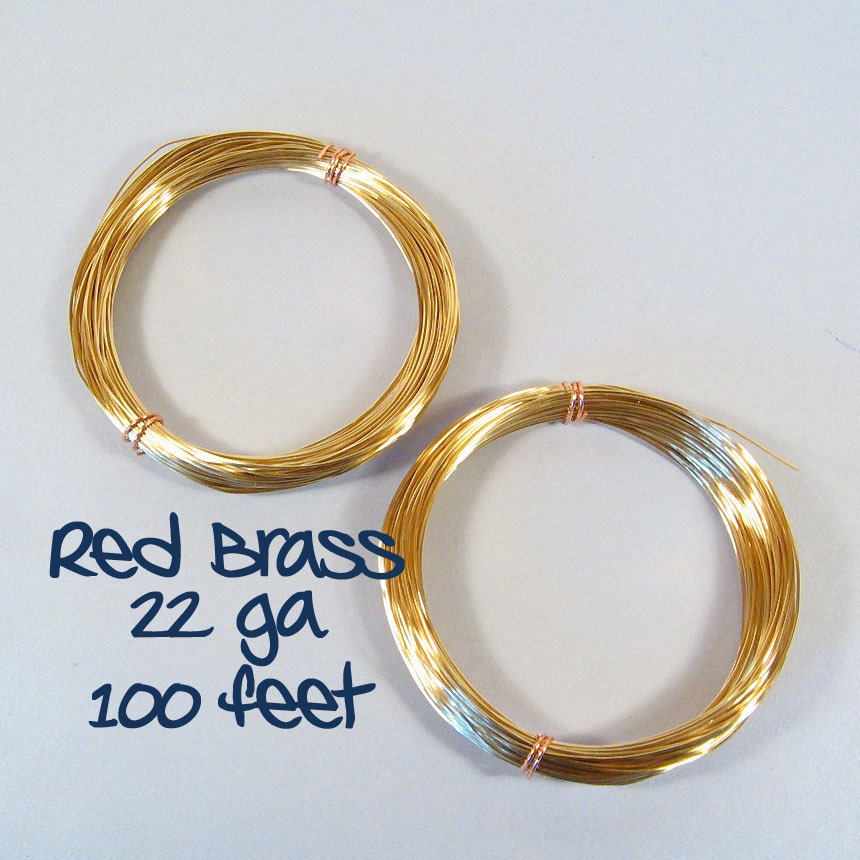 22ga 100ft DS Red Brass Wire