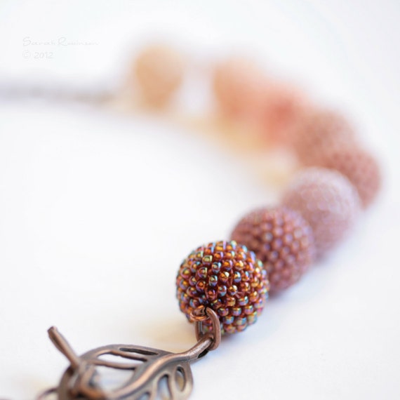 Blush Necklace Beaded Beads Nude