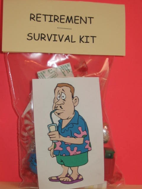 RETIREMENT SURVIVAL KIT STRAW by howadorable on Etsy