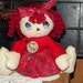 Primitive Annie /poinsettia dress holiday