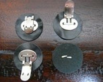 The VERY BEST Blank Shoes Clips Hardware Finding w/ Black Leatherette (10 pair or 20 pieces) ~ Strong, Gentle Grip, Lead Free, USA Designer