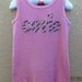 SALE Girls Tank Top Pink with Black and Clear Rhinestones zebra pattern Size 2T Toddler Tank Top Ready To Ship
