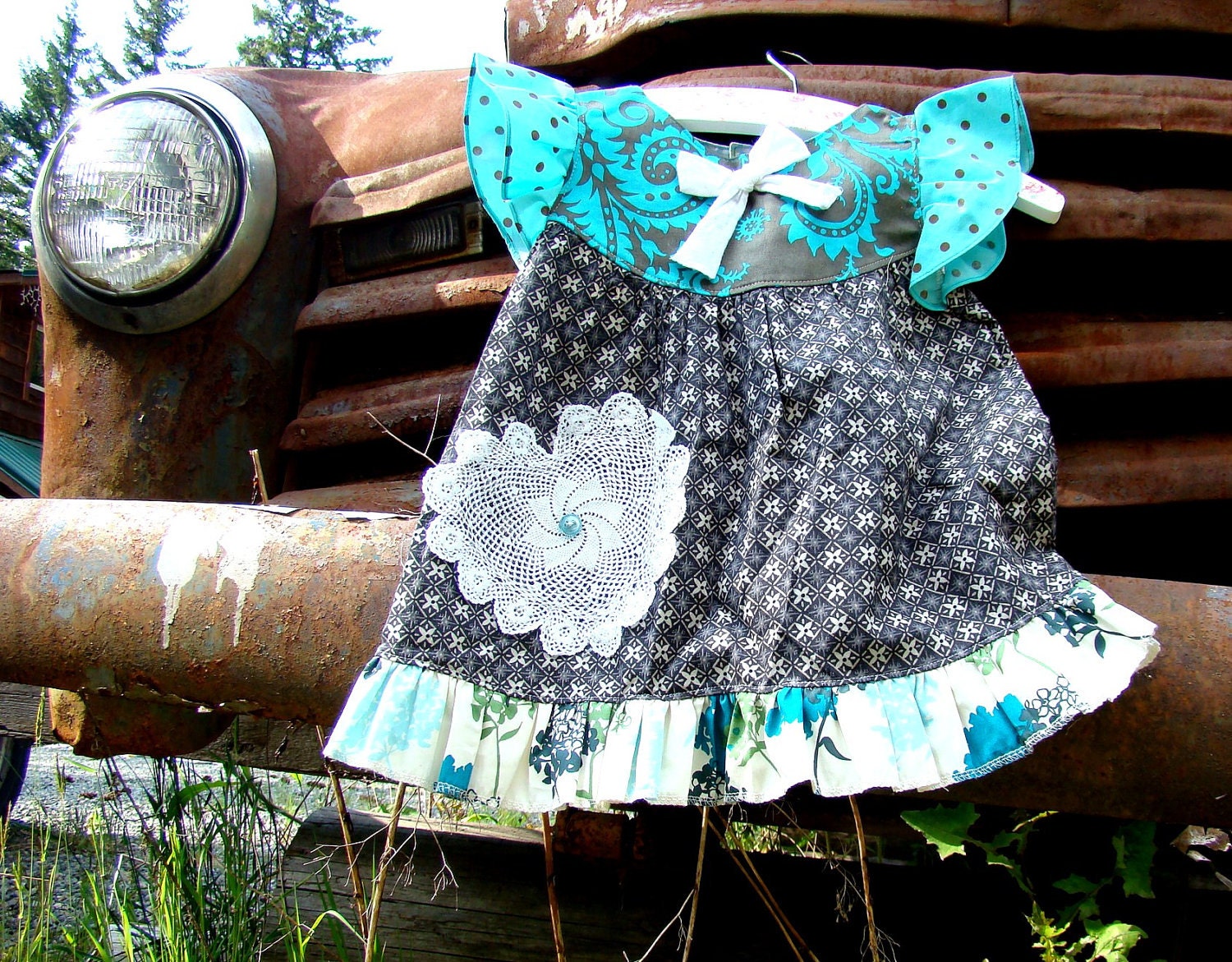 Licorice Baby girl's pinafore dress 12 24 m or 2 3 top