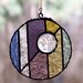 Moon Face Medallion Stained Glass Suncatcher