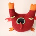 Jeremiah the monster upcycled from wool sweaters