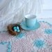 Doily, Aqua, Spearmint, Hand Crochet, Cottage Charm, French Country Decor, Shabby Cottage, by mailordervintage on etsy