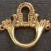Vintage Key Hole Miniature Art Deco Brass Fancy Skeleton Keyhole Cover Door Escutcheon Handle