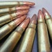 BULLETS - (12) Brass with Copper Tip Bullet Casings Pistol Rifle Gun Spent Shells Pendant Charm Industrial Nearly Vintage Steampunk Jewelry