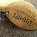 Vintage Brass Tag Numbered Oval 2-Hole Brass Tags