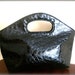 BLACK Leather, Handbag, Purse, Clutch