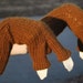 New and Very Unique Knit Brown T-Rex Gloves or Mittens with Cream White Claws for Children (Boys or Girls) or even Adults, if you Dare