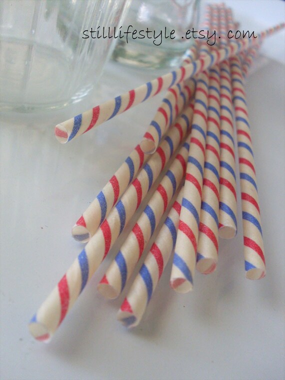Vintage Paper Drinking Straws