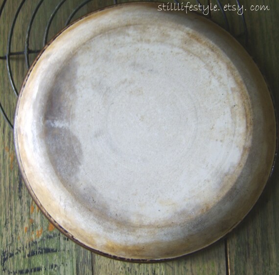 Vintage Pie Dish Unglazed Stoneware