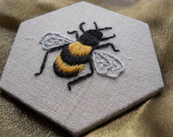 Bee crewelwork embroidery kit