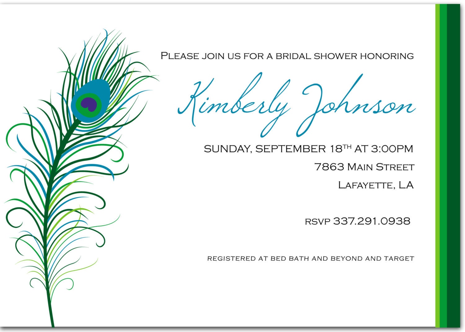 Free Printable Peacock Invitations 5