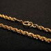 Vintage 1/20 14k Yellow Gold Rope Chain Bracelet