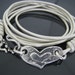 Artisan Leather and Sterling Silver Wrap Bracelet