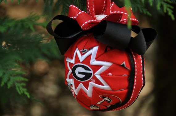 uga quilted christmas ornament university of georgia uga quilted christmas ornament university of georgia