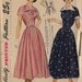 Vintage Pattern - Simplicity 2878 - 1940s \/ 1950s Dress. Size 12, Bust 30